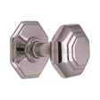 This is an image of a Heritage Brass - Octagon Centre Door Knob 3" Polished Chrome Finish, v890-pc that is available to order from T.H Wiggans Ironmongery in Kendal.