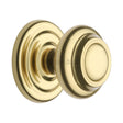 This is an image of a Heritage Brass - Centre Door Knob Round Design 3 1/2" Polished Brass Finish, v905-pb that is available to order from T.H Wiggans Ironmongery in Kendal.