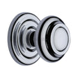 This is an image of a Heritage Brass - Centre Door Knob Round Design 3 1/2" Polished Chrome Finish, v905-pc that is available to order from T.H Wiggans Ironmongery in Kendal.