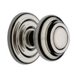 This is an image of a Heritage Brass - Centre Door Knob Round Design 3 1/2" Polished Nickel Finish, v905-pnf that is available to order from T.H Wiggans Ironmongery in Kendal.