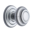 This is an image of a Heritage Brass - Centre Door Knob Round Design 3 1/2" Satin Chrome Finish, v905-sc that is available to order from T.H Wiggans Ironmongery in Kendal.