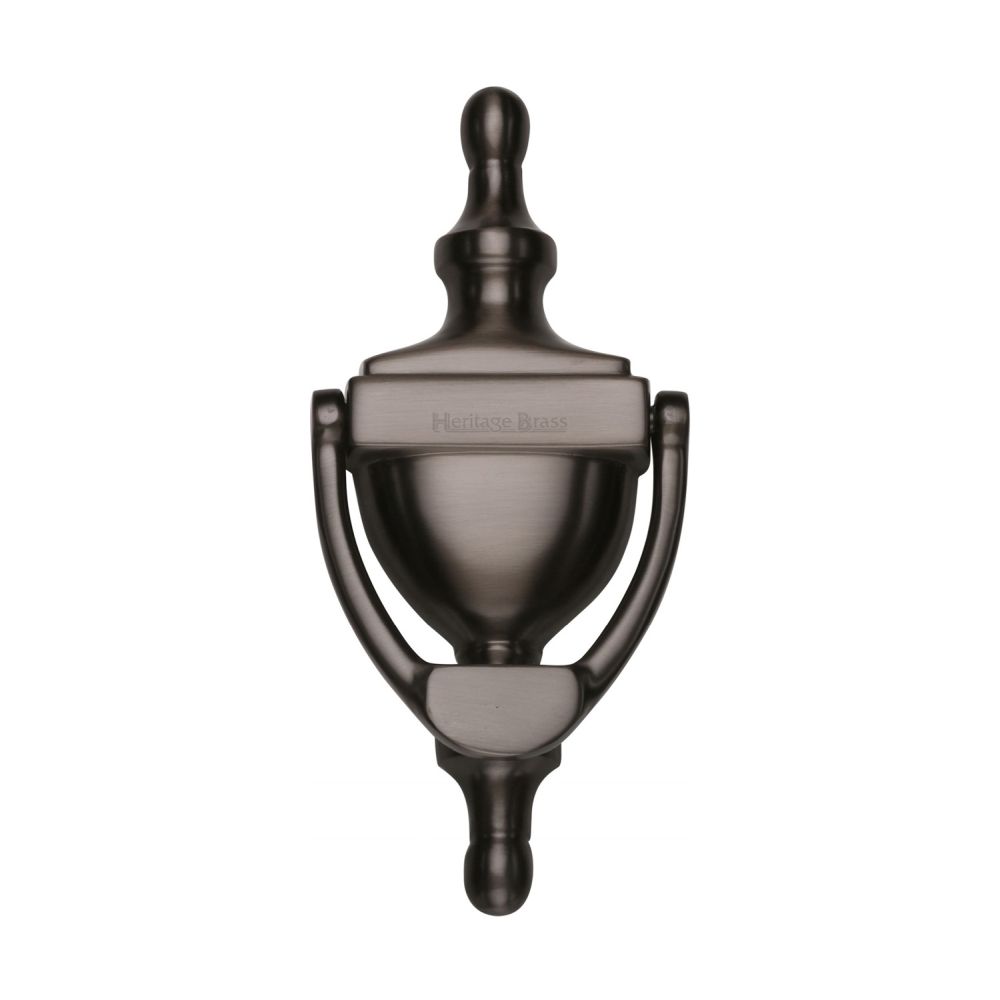 This is an image of a Heritage Brass - Urn Knocker 6" Matt Bronze Finish, v910-152-mb that is available to order from T.H Wiggans Ironmongery in Kendal.