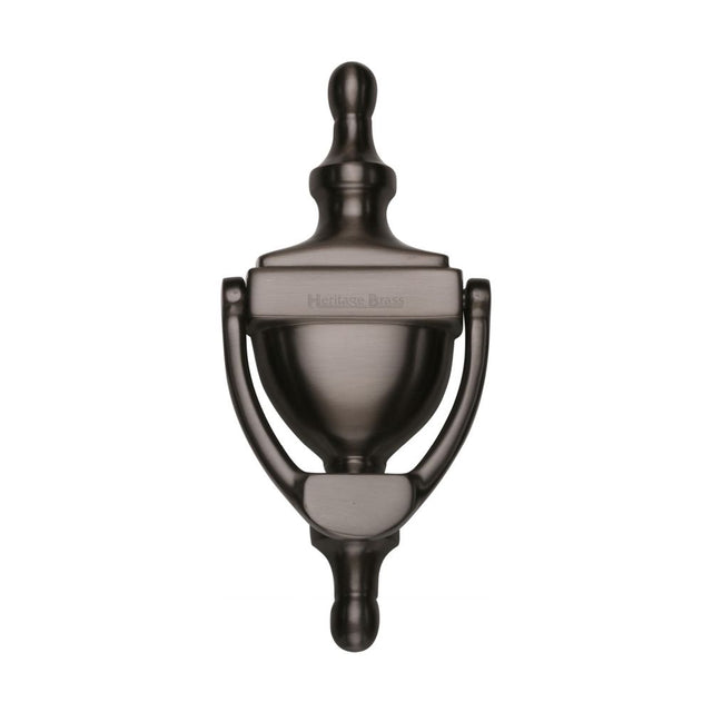 This is an image of a Heritage Brass - Urn Knocker 6" Matt Bronze Finish, v910-152-mb that is available to order from T.H Wiggans Ironmongery in Kendal.