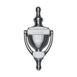 This is an image of a Heritage Brass - Urn Knocker 6" Satin Chrome Finish, v910-152-sc that is available to order from T.H Wiggans Ironmongery in Kendal.