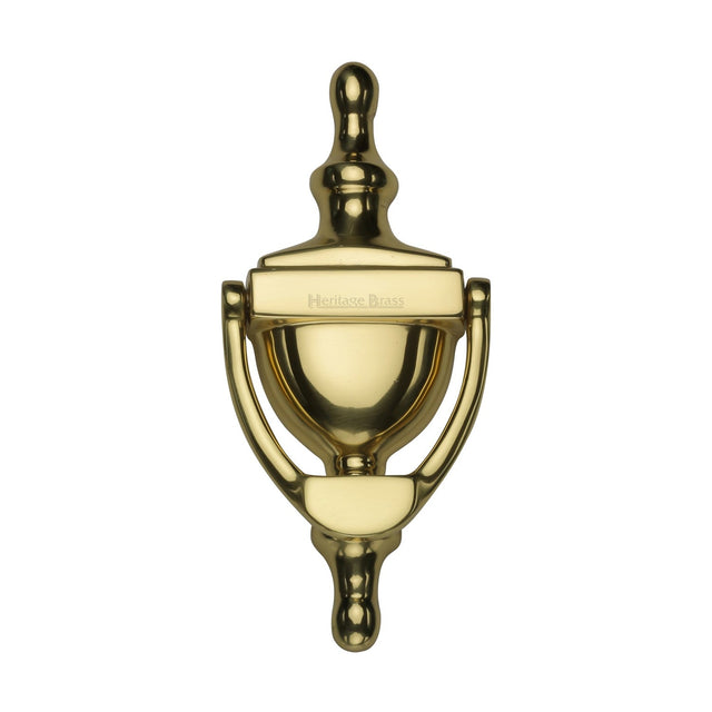 This is an image of a Heritage Brass - Urn Knocker 6" Unlacquered Brass finish, v910-152-ulb that is available to order from T.H Wiggans Ironmongery in Kendal.