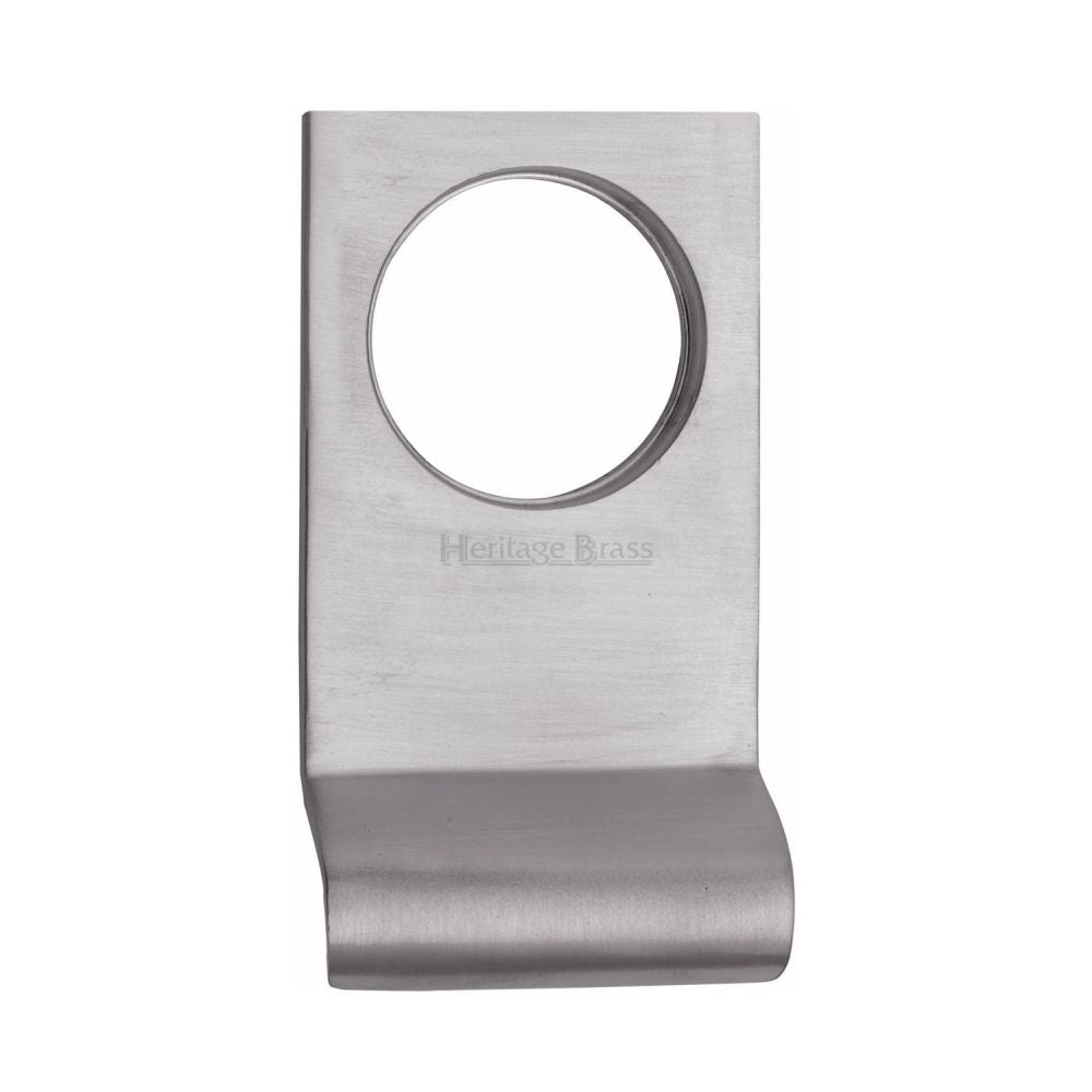 This is an image of a Heritage Brass - Square Cylinder Pull Satin Chrome Finish, v933-sc that is available to order from T.H Wiggans Ironmongery in Kendal.