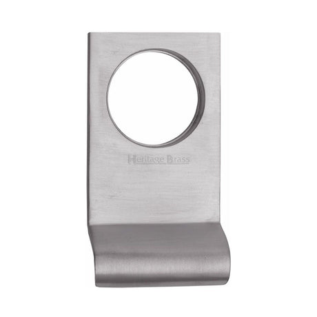 This is an image of a Heritage Brass - Square Cylinder Pull Satin Chrome Finish, v933-sc that is available to order from T.H Wiggans Ironmongery in Kendal.