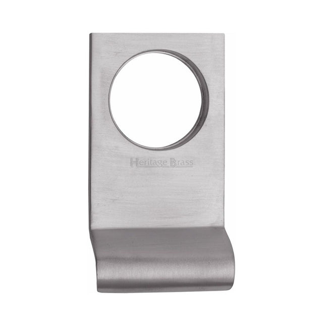 This is an image of a Heritage Brass - Square Cylinder Pull Satin Chrome Finish, v933-sc that is available to order from T.H Wiggans Ironmongery in Kendal.