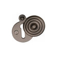 This is an image of a Heritage Brass - Covered Keyhole Reeded Matt Bronze Finish, v972-mb that is available to order from T.H Wiggans Ironmongery in Kendal.