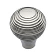 This is an image of a Heritage Brass - Cabinet Knob Reeded Design 32mm Polished Nickel Finish, v974-32-pnf that is available to order from T.H Wiggans Ironmongery in Kendal.
