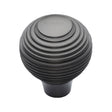 This is an image of a Heritage Brass - Cabinet Knob Reeded Design 38mm Matt Bronze Finish, v974-38-mb that is available to order from T.H Wiggans Ironmongery in Kendal.