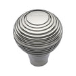 This is an image of a Heritage Brass - Cabinet Knob Reeded Design 38mm Polished Nickel Finish, v974-38-pnf that is available to order from T.H Wiggans Ironmongery in Kendal.