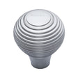 This is an image of a Heritage Brass - Cabinet Knob Reeded Design 38mm Satin Chrome Finish, v974-38-sc that is available to order from T.H Wiggans Ironmongery in Kendal.