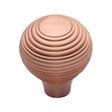 This is an image of a Heritage Brass - Cabinet Knob Reeded Design 38mm Satin Rose Gold finish, v974-38-srg that is available to order from T.H Wiggans Ironmongery in Kendal.