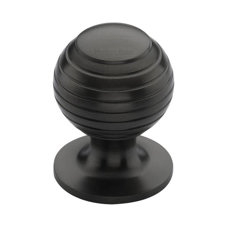 This is an image of a Heritage Brass - Cabinet Knob Beehive Design 32mm Matt Bronze Finish, v976-32-mb that is available to order from T.H Wiggans Ironmongery in Kendal.