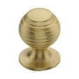 This is an image of a Heritage Brass - Cabinet Knob Beehive Design 32mm Satin Brass Finish, v976-32-sb that is available to order from T.H Wiggans Ironmongery in Kendal.