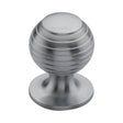 This is an image of a Heritage Brass - Cabinet Knob Beehive Design 32mm Satin Chrome Finish, v976-32-sc that is available to order from T.H Wiggans Ironmongery in Kendal.