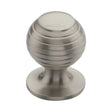 This is an image of a Heritage Brass - Cabinet Knob Beehive Design 32mm Satin Nickel Finish, v976-32-sn that is available to order from T.H Wiggans Ironmongery in Kendal.