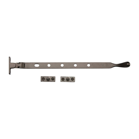 This is an image of a Heritage Brass - Casement Window Stay Ball Design 12" Matt Bronze Finish, v992-12-mb that is available to order from T.H Wiggans Ironmongery in Kendal.