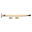 This is an image of a Heritage Brass - Casement Window Stay Ball Design 12 Unlacquered Brass finish, v992-12-ulb that is available to order from T.H Wiggans Ironmongery in Kendal.