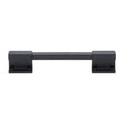 This is an image of a M.Marcus - Railway Kitchen Cabinet Pull Handle Black Matt Finish, vf077-128192-bl that is available to order from T.H Wiggans Ironmongery in Kendal.