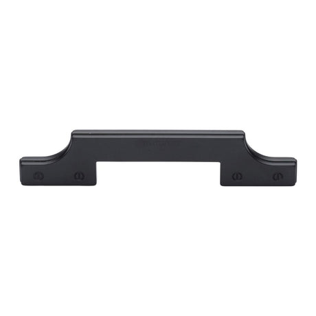 This is an image of a M.Marcus - Detroit Kitchen Cabinet Pull Handle Black Matt Finish, vf085-128-blk that is available to order from T.H Wiggans Ironmongery in Kendal.