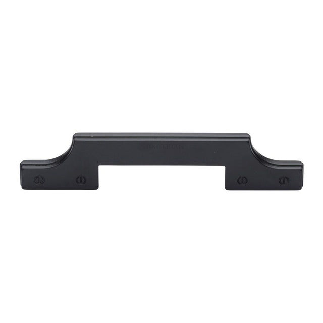 This is an image of a M.Marcus - Detroit Kitchen Cabinet Pull Handle Black Matt Finish, vf085-128-blk that is available to order from T.H Wiggans Ironmongery in Kendal.