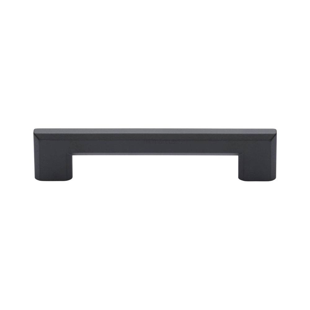 This is an image of a M.Marcus - Binary Kitchen Cabinet Pull Handle Black Matt Finish, vf086-128-blk that is available to order from T.H Wiggans Ironmongery in Kendal.