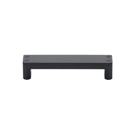 This is an image of a M.Marcus - Cabin Kitchen Cabinet Pull Handle Black Matt Finish, vf087-128-blk that is available to order from T.H Wiggans Ironmongery in Kendal.