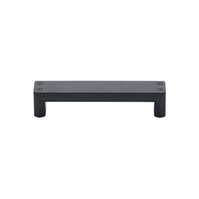 This is an image of a M.Marcus - Cabin Kitchen Cabinet Pull Handle Black Matt Finish, vf087-128-blk that is available to order from T.H Wiggans Ironmongery in Kendal.