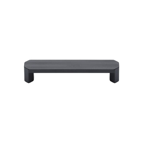 This is an image of a M.Marcus - Canyon Kitchen Cabinet Pull Handle Black Matt Finish, vf088-128-blk that is available to order from T.H Wiggans Ironmongery in Kendal.