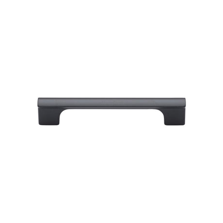 This is an image of a M.Marcus - Vault Pull Handle 128mm Black Matt Finish, vf102-128-blk that is available to order from T.H Wiggans Ironmongery in Kendal.