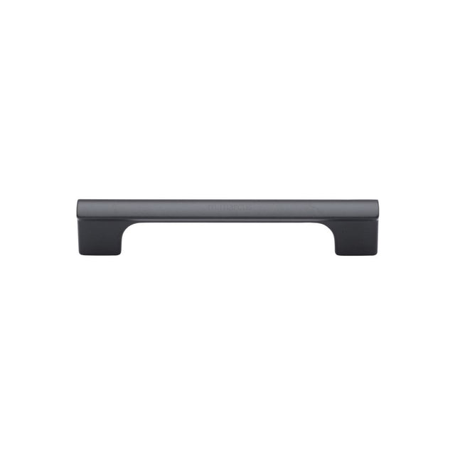 This is an image of a M.Marcus - Vault Pull Handle 128mm Black Matt Finish, vf102-128-blk that is available to order from T.H Wiggans Ironmongery in Kendal.