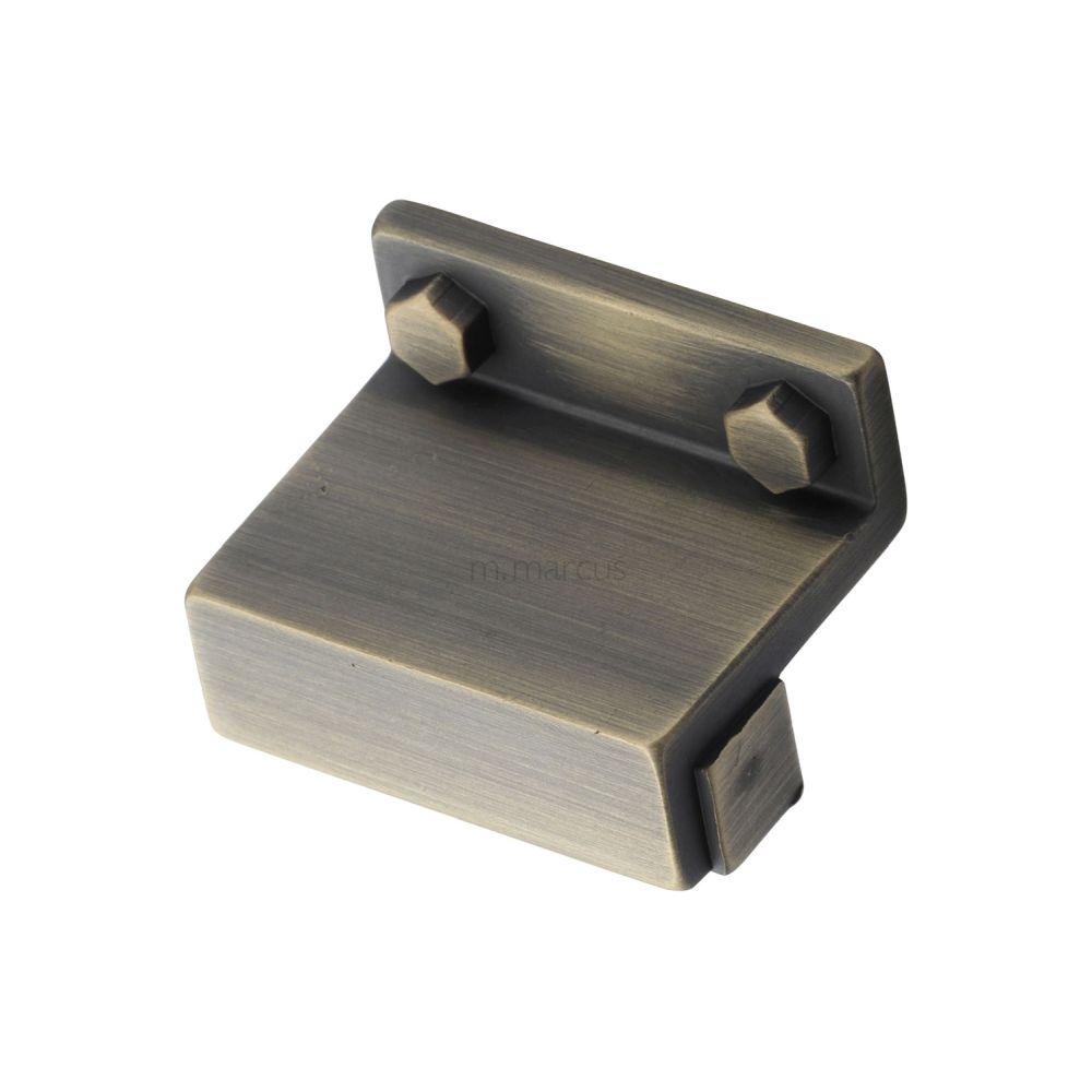 This is an image of a M.Marcus - Railway Knob Distressed Brass Finish, vf384-32-db that is available to order from T.H Wiggans Ironmongery in Kendal.