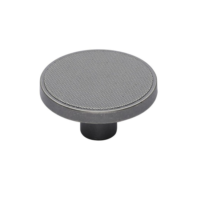 This is an image of a M.Marcus - Brooklyn Cabinet Knob Old Iron Finish, vf387-50-oi that is available to order from T.H Wiggans Ironmongery in Kendal.