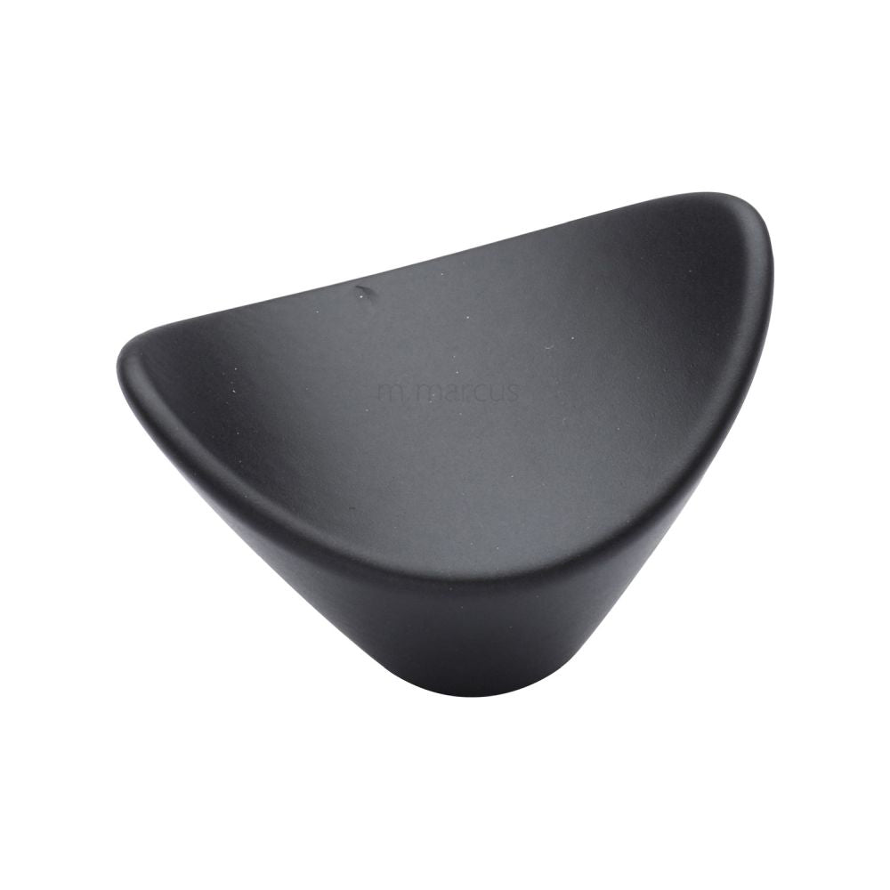 This is an image of a M.Marcus - Calyx Cabinet Knob Black Matt Finish, vf392-38-blk that is available to order from T.H Wiggans Ironmongery in Kendal.