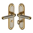 This is an image of a Heritage Brass - Door Handle for Bathroom Vienna Design Jupiter Finish, vie3330-jp that is available to order from T.H Wiggans Ironmongery in Kendal.