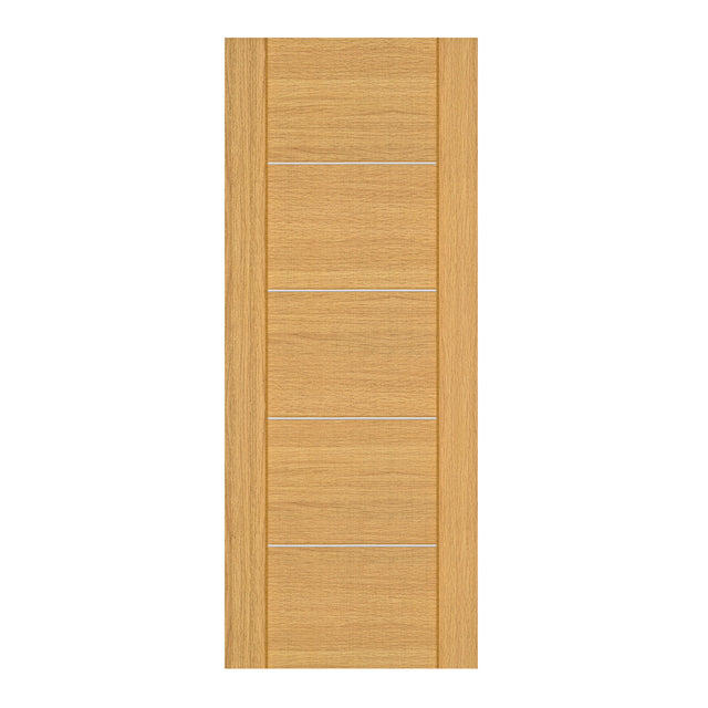 This is an image of Deanta Valencia Prefinished Oak Doors available to order from T.H. Wiggans Ironmongery in Kendal