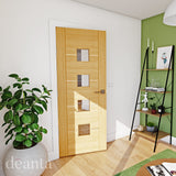 Deanta Valencia Prefinished Oak Clear Glazed Doors