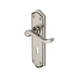 This is an image of a Heritage Brass - Door Handle Lever Lock Buckingham Design Mercury Finish, w4200-mc that is available to order from T.H Wiggans Ironmongery in Kendal.