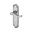 This is an image of a Heritage Brass - Door Handle Lever Lock Buckingham Design Polished Chrome Finish, w4200-pc that is available to order from T.H Wiggans Ironmongery in Kendal.
