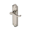 This is an image of a Heritage Brass - Door Handle Lever Latch Buckingham Design Mercury Finish, w4210-mc that is available to order from T.H Wiggans Ironmongery in Kendal.