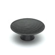 This is an image of a M.Marcus - Wooden Cabinet Knob Convex Design 50mm Black Ash Finish, w4343-50-ash that is available to order from T.H Wiggans Ironmongery in Kendal.