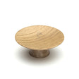 This is an image of a M.Marcus - Wooden Cabinet Knob Convex Design 50mm Oak Finish, w4343-50-oak that is available to order from T.H Wiggans Ironmongery in Kendal.