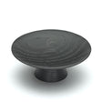 This is an image of a M.Marcus - Wooden Cabinet Knob Convex Design 65mm Black Ash Finish, w4343-65-ash that is available to order from T.H Wiggans Ironmongery in Kendal.
