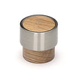 This is an image of a M.Marcus - Wooden Cabinet Knob Radio Design 26mm Oak Finish, w4370-26-oak that is available to order from T.H Wiggans Ironmongery in Kendal.