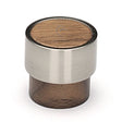 This is an image of a M.Marcus - Wooden Cabinet Knob Radio Design 49mm Walnut Finish, w4370-49-wal that is available to order from T.H Wiggans Ironmongery in Kendal.