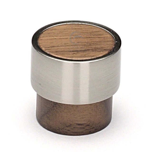 This is an image of a M.Marcus - Wooden Cabinet Knob Radio Design 49mm Walnut Finish, w4370-49-wal that is available to order from T.H Wiggans Ironmongery in Kendal.