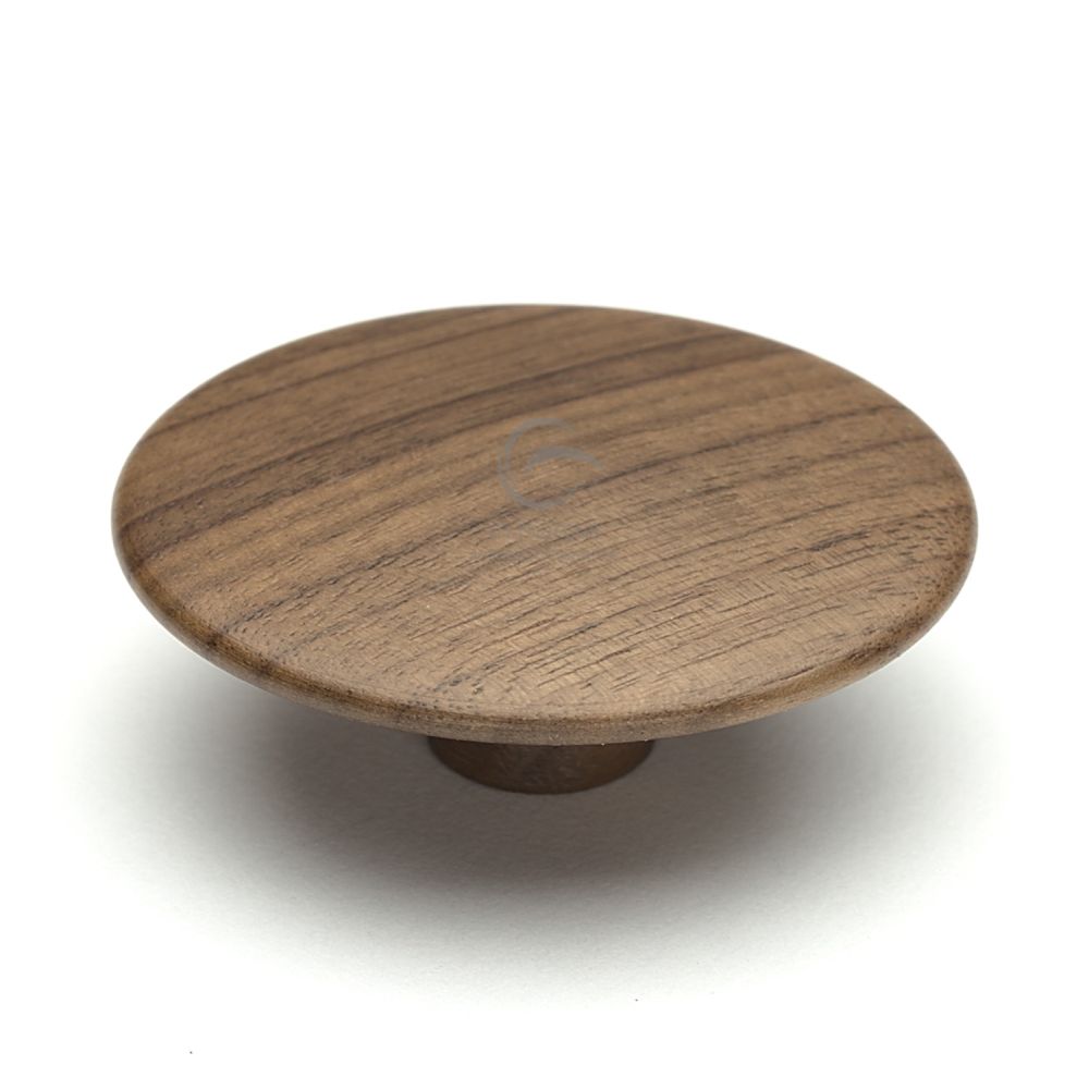 This is an image of a M.Marcus - Wooden Cabinet Knob Mushroom Design 64mm Walnut Finish, w4466-64-wal that is available to order from T.H Wiggans Ironmongery in Kendal.