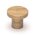 This is an image of a M.Marcus - Wooden Cabinet Knob Round Circum Design 33mm Oak Finish, w4470-33-oak that is available to order from T.H Wiggans Ironmongery in Kendal.
